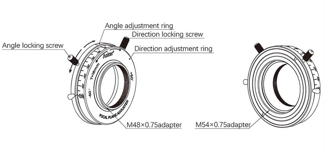 Askar Focal Plane Adjuster - Tilting Adapter mit 18 mm Länge