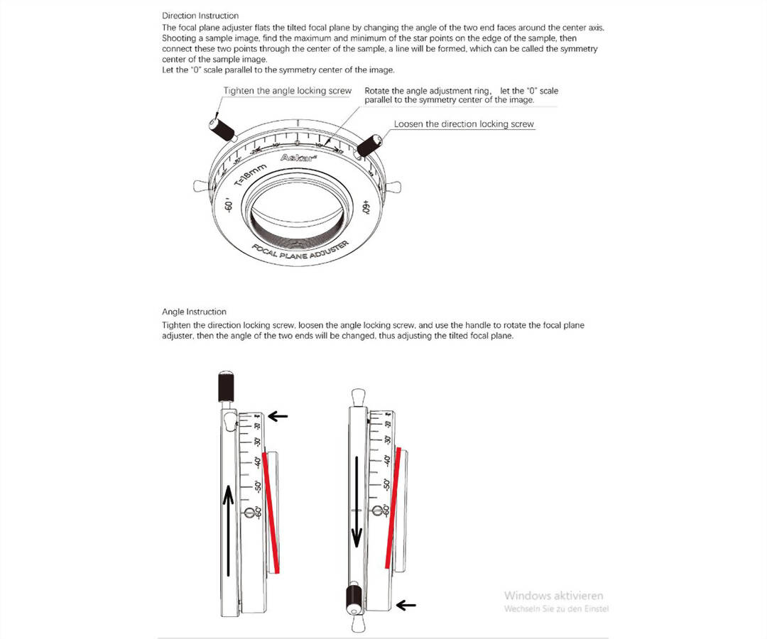 Askar Focal Plane Adjuster - Tilting Adapter mit 18 mm Länge