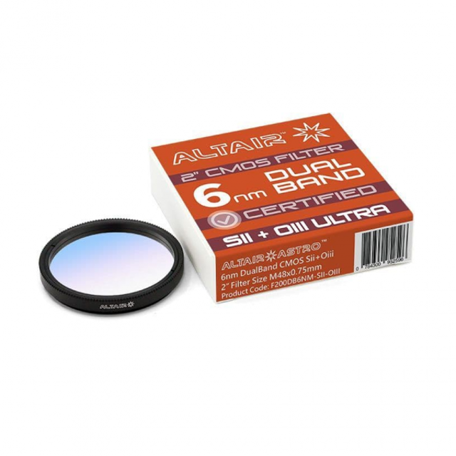 Picture of Altair 1.25" Sii Oiii DualBand 6nm CERTIFIED CMOS Filter & test report