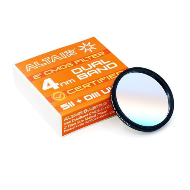 Picture of Altair Sii Oiii DualBand ULTRA 4nm CERTIFIED CMOS Filter 2" w test report